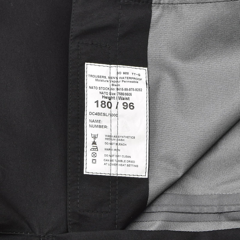 Genuine British Metropolitan police trousers waterproof outdoor rain pants black