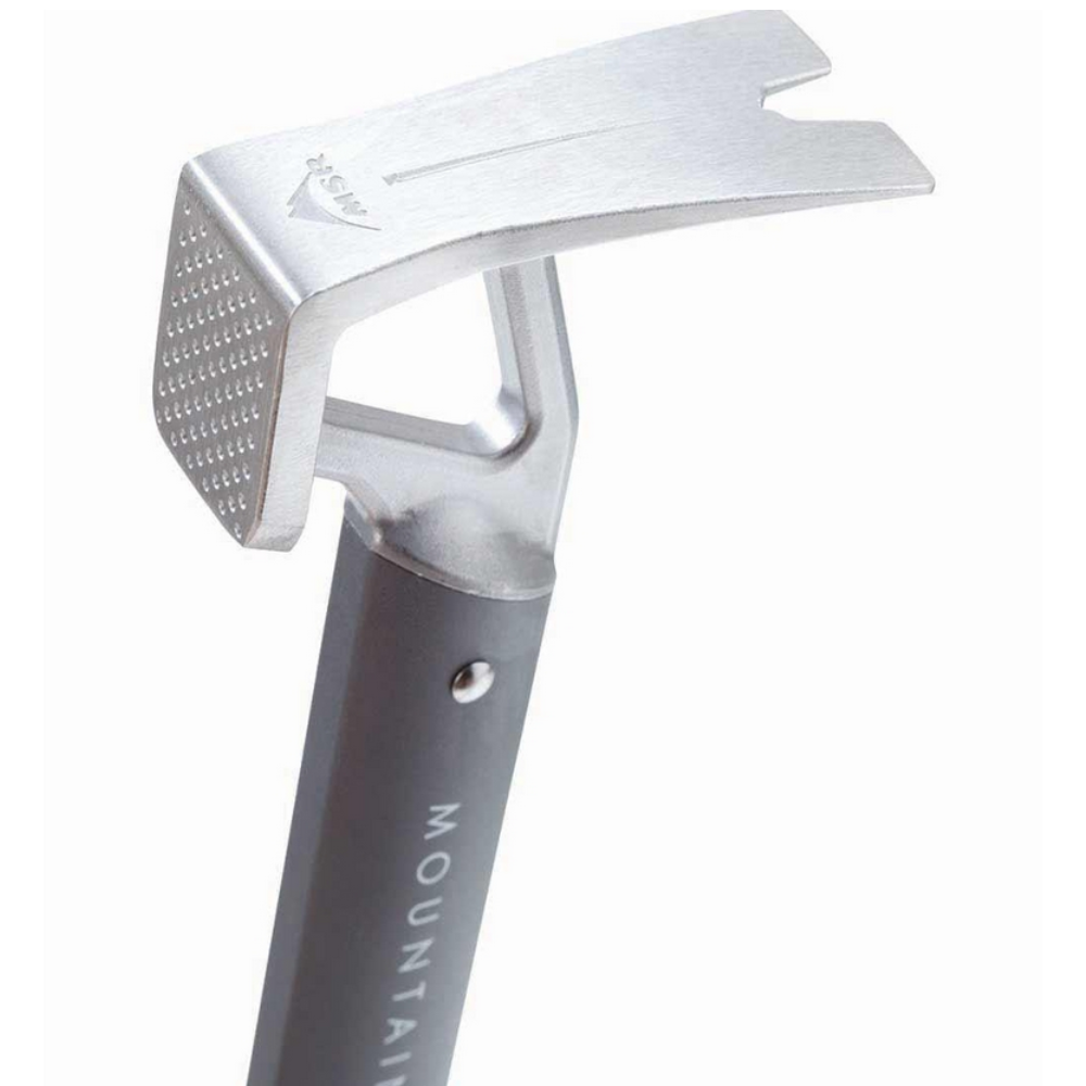 MSR Stake Hammer Tent Peg Puller Stainless Steel Bottle Opener Camping Grey