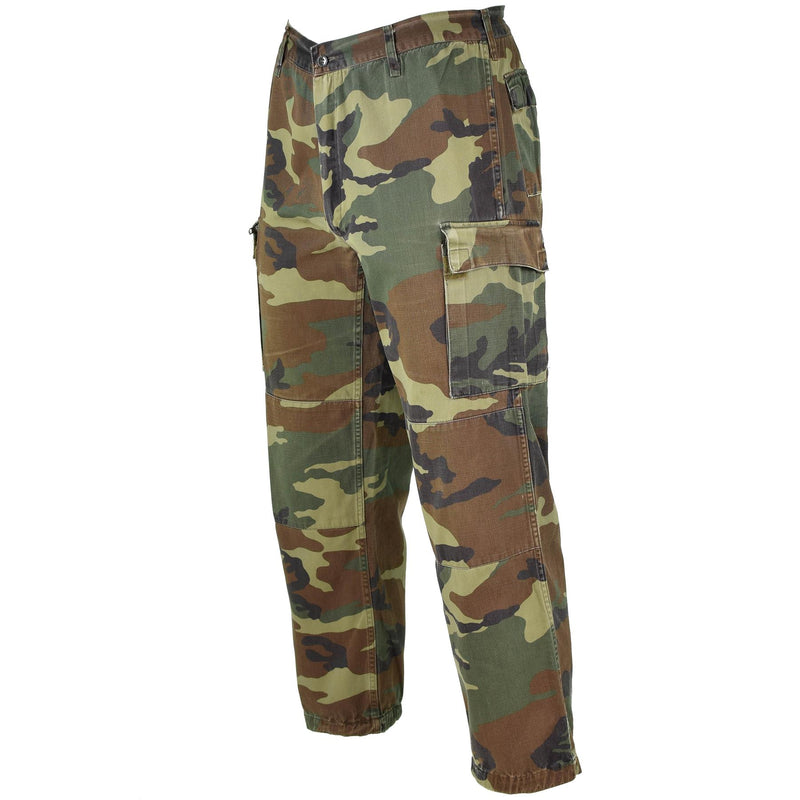 Genuine Italian army pants NATO combat cotton woodland Camouflage field trousers