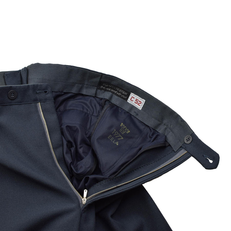 Original Swedish Army Dress blue Pants formal classic trousers uniform zip NEW