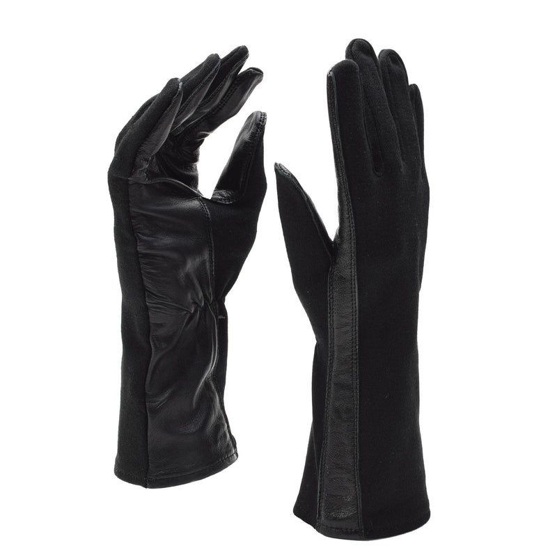 Original Dutch military pilot leather gloves warmer heat resistant aramid NEW
