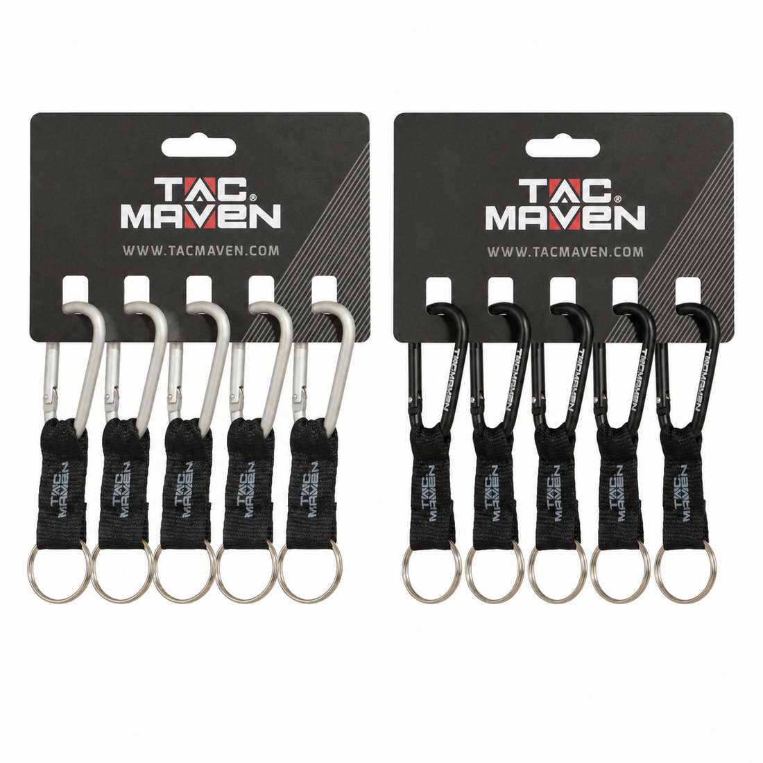 TAC MAVEN 6mm Aluminum Carabiners 5 Pack Outdoor Key Clips Camping Gear