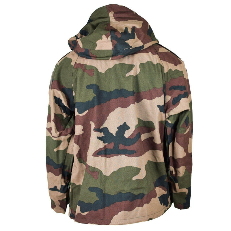 Genuine French army waterproof trilaminate jacket camo goretex hooded rain parka