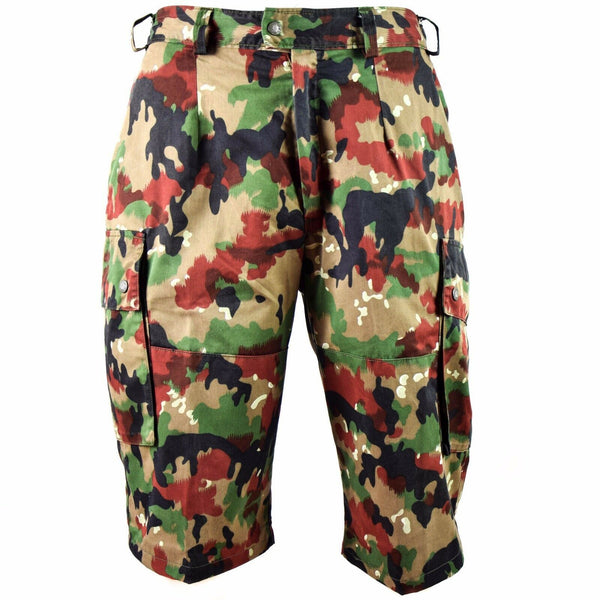 Original Swiss army shorts M83 combat field Alpenflage TAZ 83 Camo cargo shorts