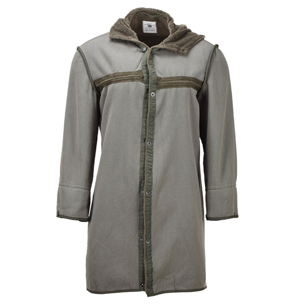 Original German military long parka faux fur liner thermal hooded army olive
