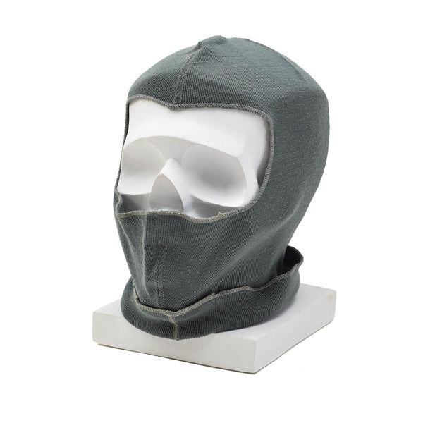 Original Swiss military wool balaclava lightweight warm winter mask elastic Gray