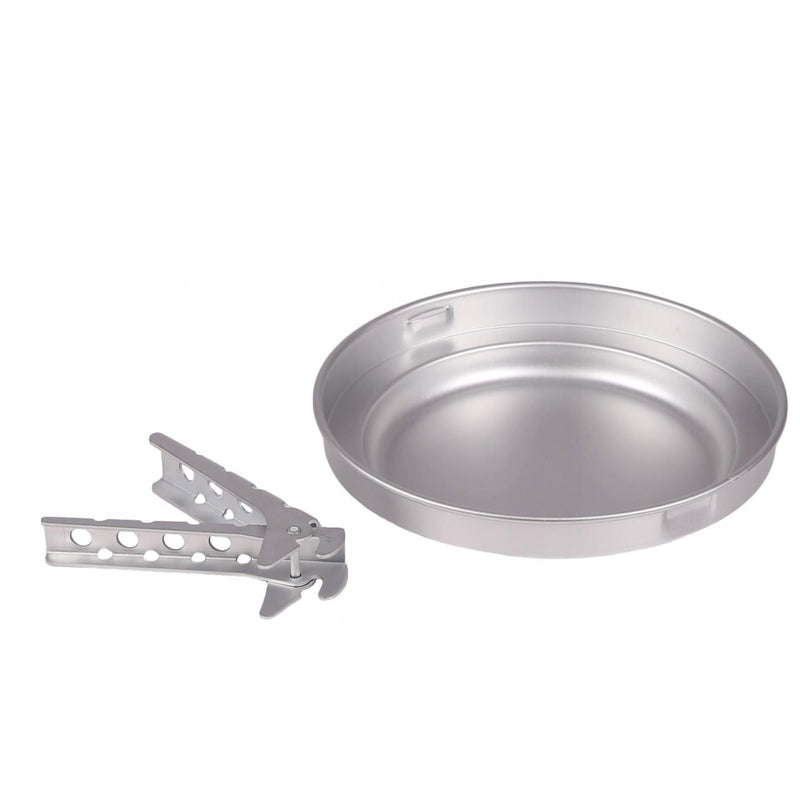 MIL-TEC aluminum cooking stove set hiking cookware compact camping pan pot bowl