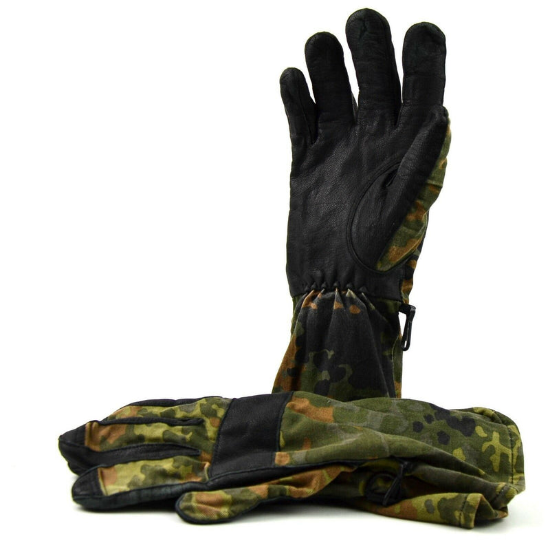 Genuine German army flecktarn camo combat gloves BW military issue all purpose - GoMilitar