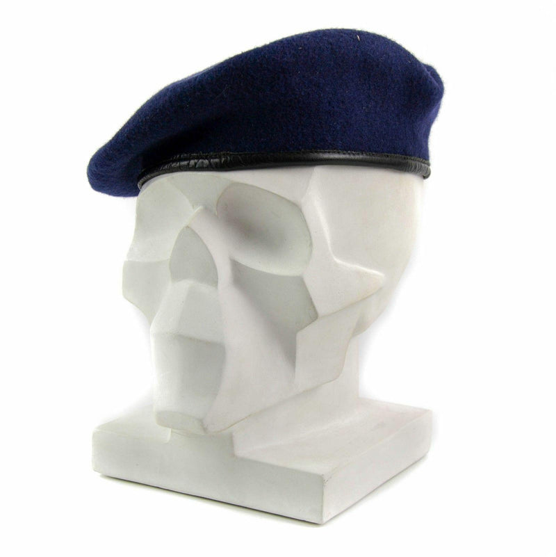 Genuine German army dark blue beret Military hat command cap wool