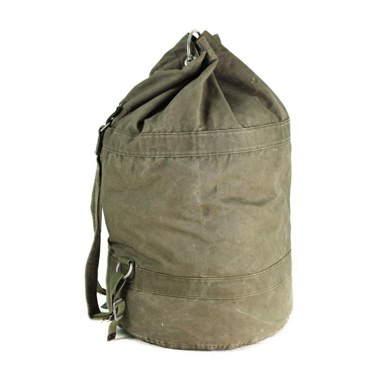Genuine German army sea sack duffel bag w shoulder straps large w lock backpack