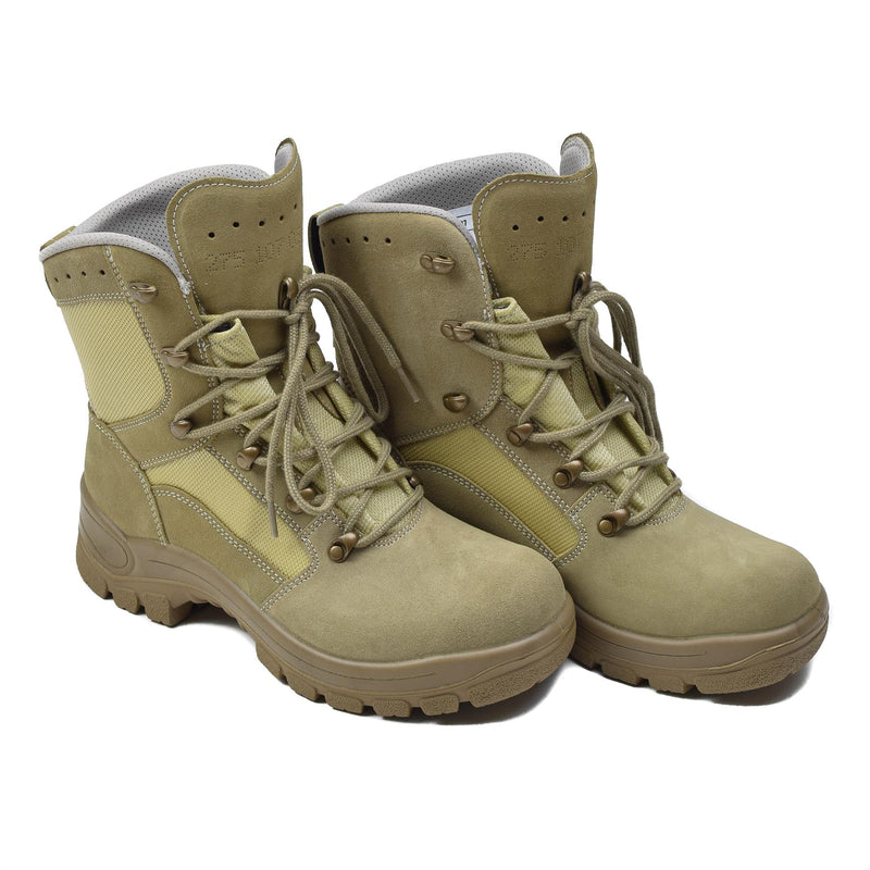 Original German military tactical boots waterproof khaki rubber round sole NEW