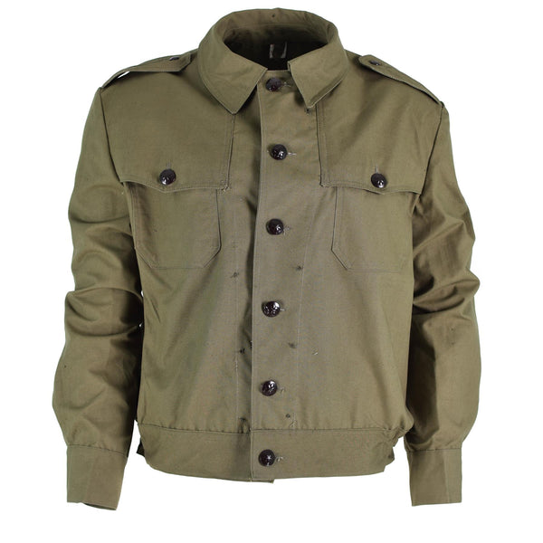 Original Bulgarian army field troops canvas ike jacket OD military surplus issue