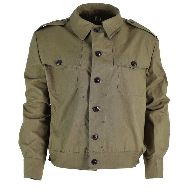 Original Bulgarian army field troops canvas ike jacket OD military surplus issue