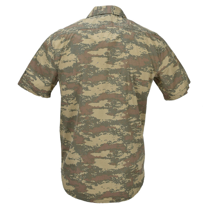 Original Turkish army field shirts durable ripstop camo short sleeve tactical