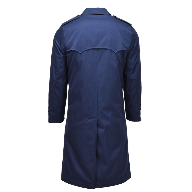 Original Dutch Military women's trench coat solid blue raincoat quilted liner