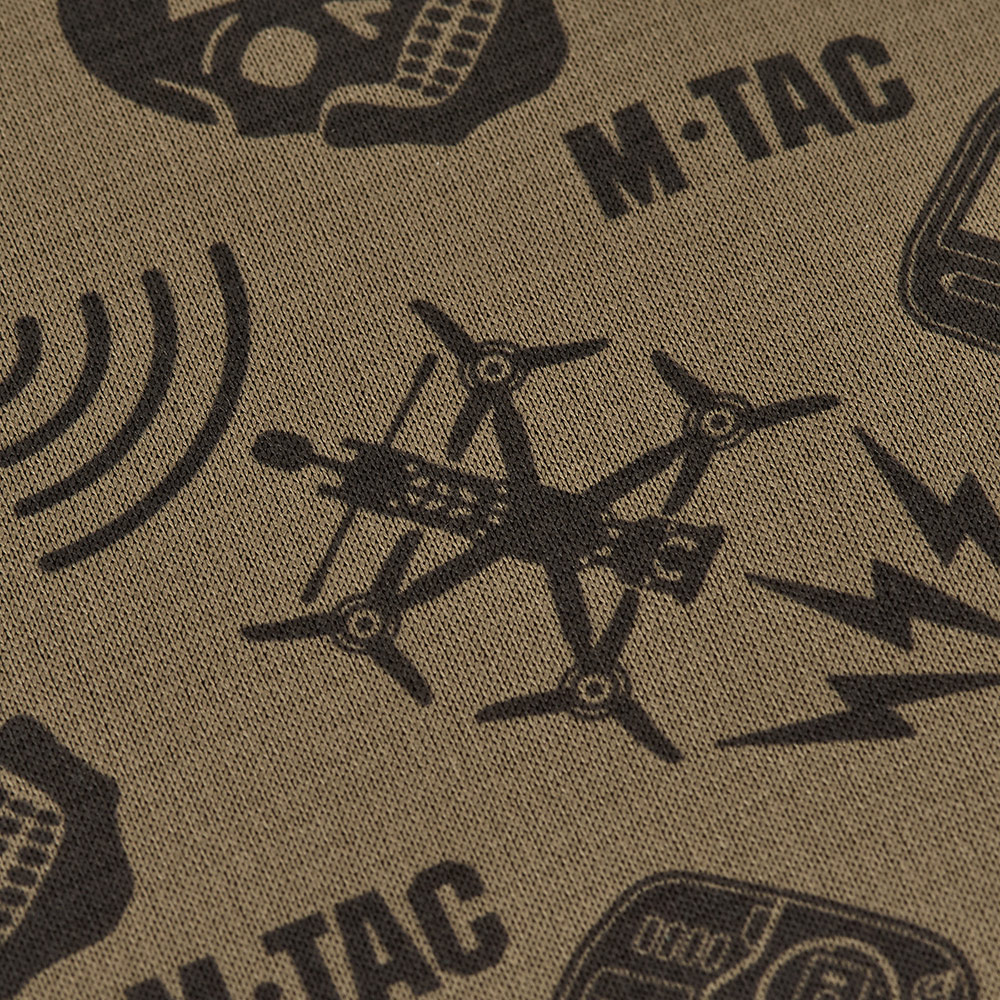 M-TAC Microfleece Neck Gaiter Drone Pattern Tactical Outdoor Scarf Tan