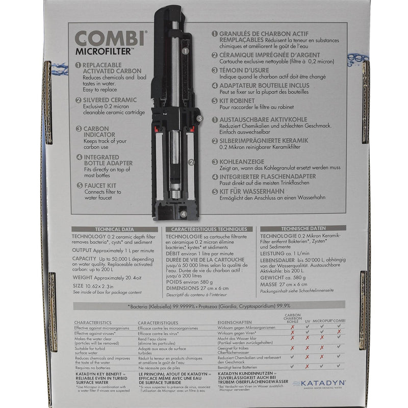 Katadyn Combi Plus Filter Long Lasting Camping Emergency Purification Premium