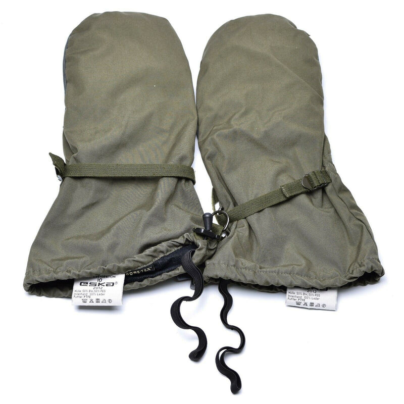 Genuine Austrian army Olive OD GoreTex mittens military waterproof combat gloves