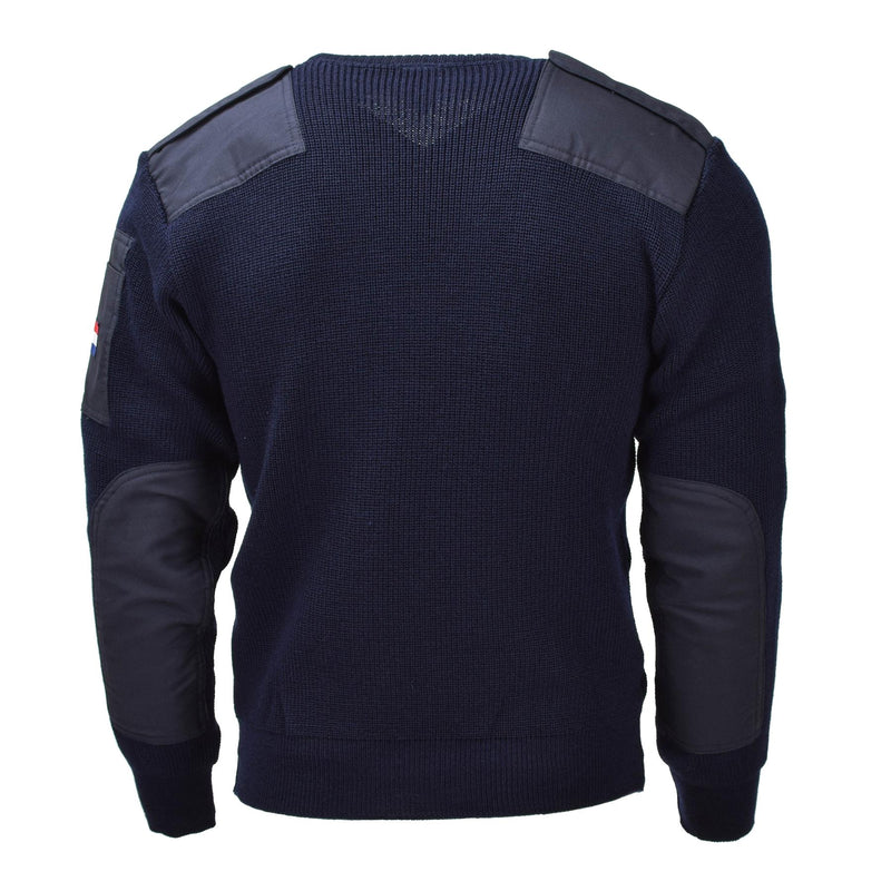 Original Dutch military blue sweater pullover wool bodywarmer long sleeve NEW