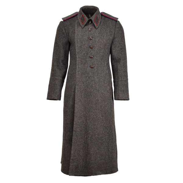 Original Bulgarian Military gray coat wool overcoat heavy winter long shinel