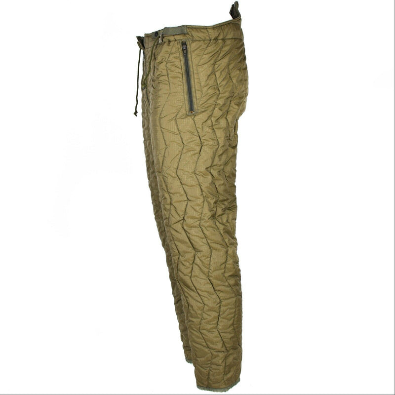 Genuine German army quilted pants liner trousers inner warmer thermal winter OD - GoMilitar