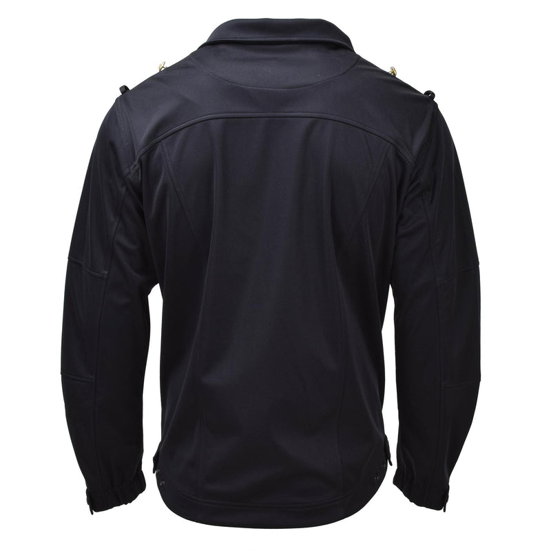 Original German army marine zipped jacket black softshell high collar combat NEW