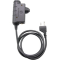 Earmor M51-MID PTT Adapter Midland Radio Headset Wired Tactical Gear Black