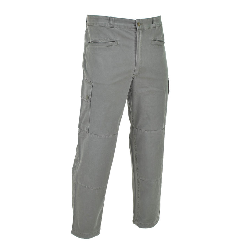 Genuine French Military air forces pants gray reinforced work cargo trousers