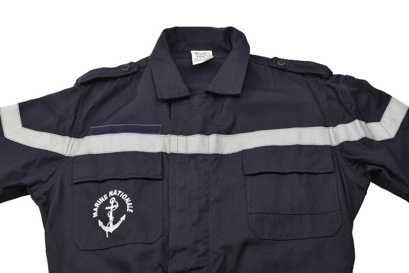 Genuine French navy coverall thermostable marine jumpsuit solid dark blue NEW
