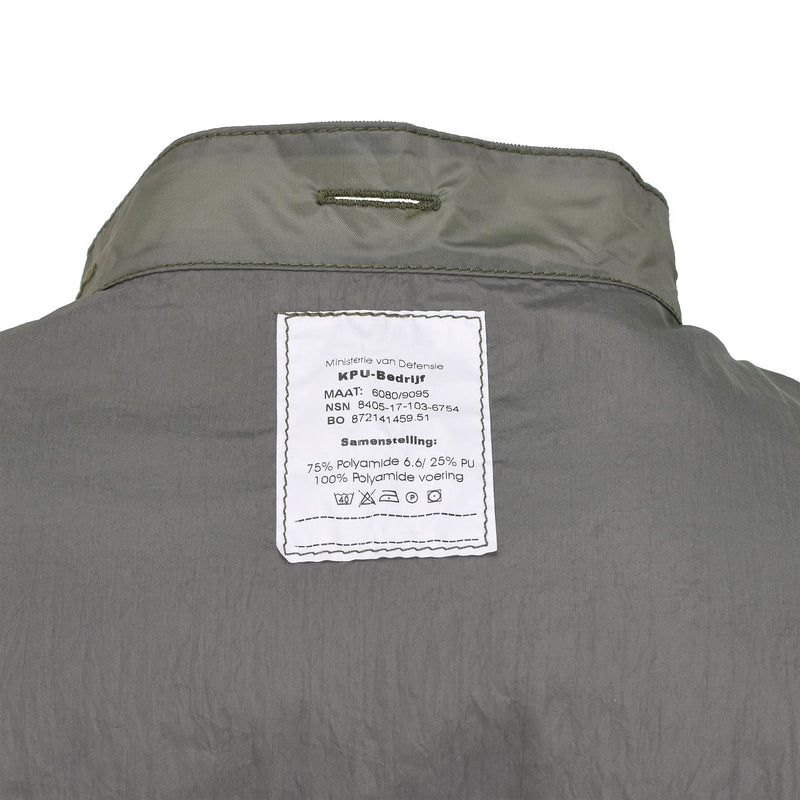 Original Dutch Military liner rain jacket waterproof taped seams combat Olive