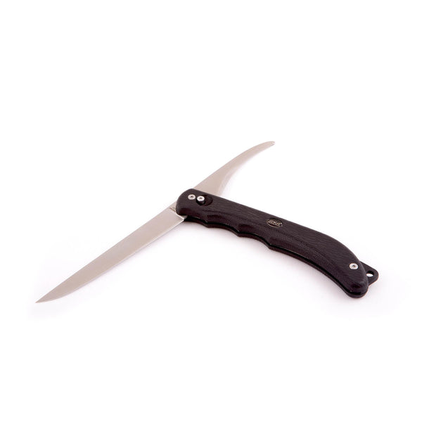 EKA Brand DUO fillet knife sailor gut opener 59 HRC steel rubber handle sheath