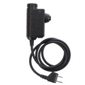 Earmor M52 PTT Adapter Midland 2 Pin Wired Tactical Headset Cable Black