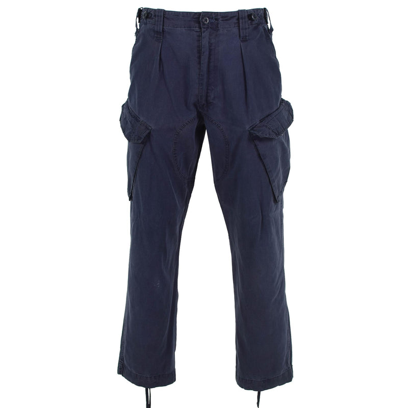 Original British Military Cargo Pants Royal Navy Work Trousers Blue Color