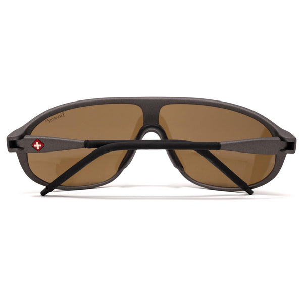Genuine Swiss army SUVASOL sunglasses black w case Mountain Alpine glasses NEW