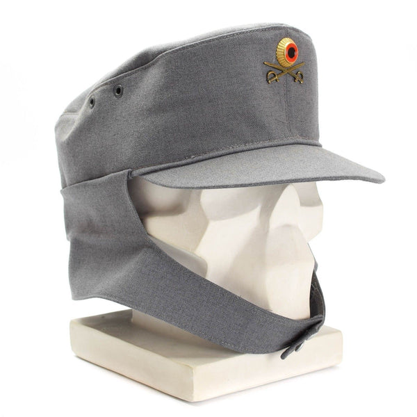 Original german army military Mountain cap Gebirgsjäger grey with flower badge