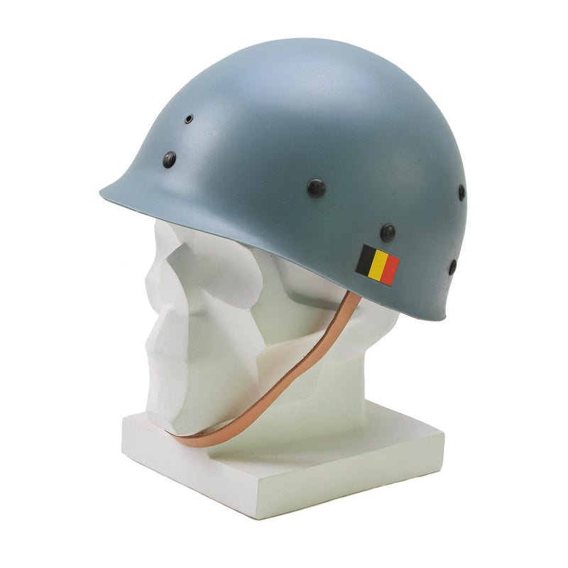 Original Military Belgian Steel Helmet M51 tactical combat inner pvc Light Blue