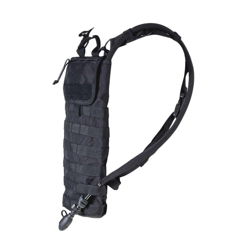 Black A.Blochl TF1 3-liter hydration pack with MOLLE loops and adjustable strap for trekking and hiking use