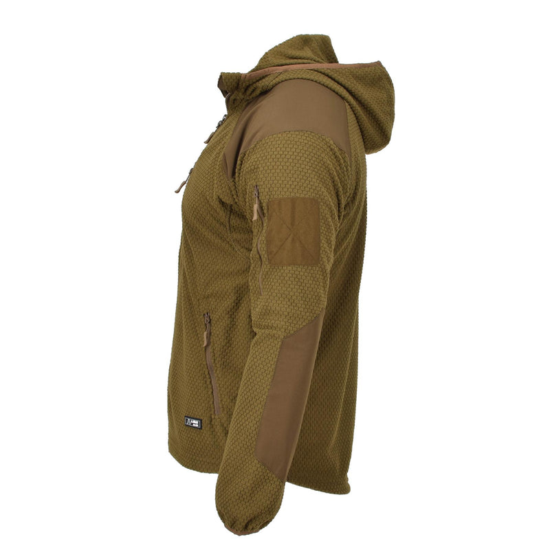 Blochl Brand Military style jacket hooded thermal fleece reinforced coyote NEW