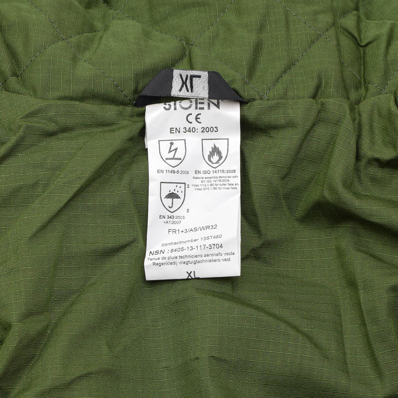 Original Belgian military rain long jacket with liner olive waterproof field NEW