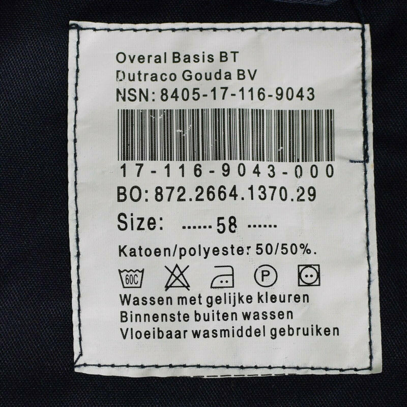 Genuine Dutch Navy coverall Army Jumpsuit Blue Boilersuit Protective Work Gear