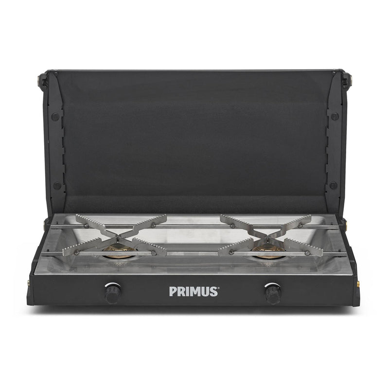 Primus Kinjia camping stove dual burner portable outdoor kitchen cookware black