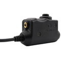 EARMOR M51 PTT Communication Adapter Kenwood 2-Pin Radio Connector Black