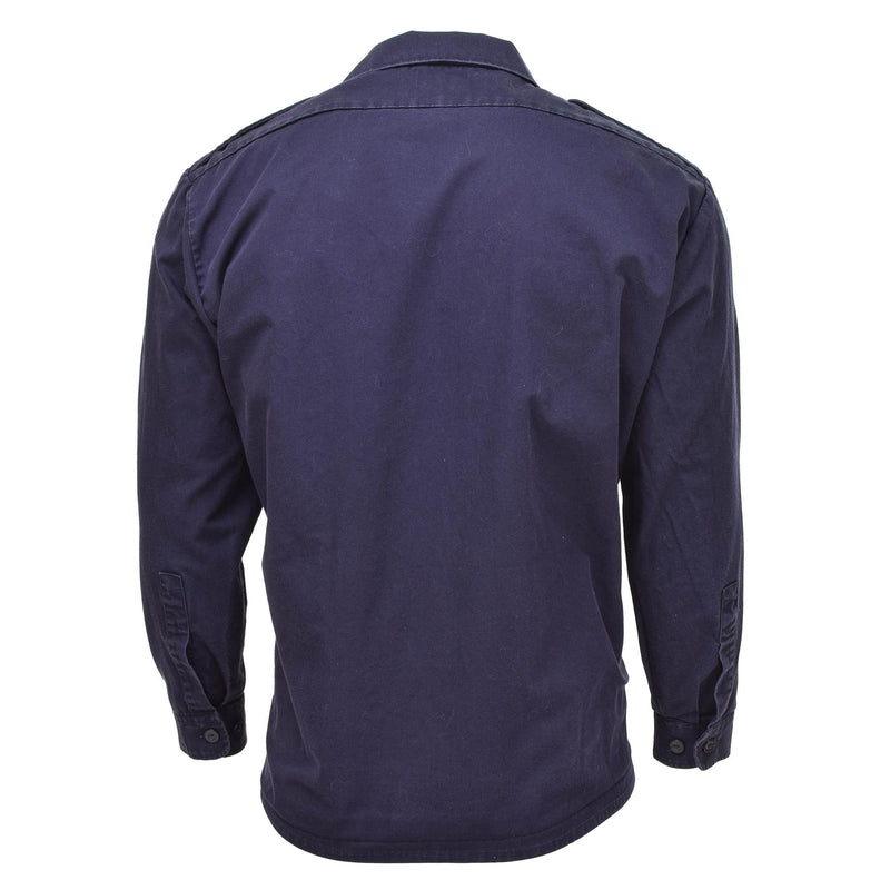 Genuine Dutch army shirts long sleeves uniform jacket navy blue military surplus
