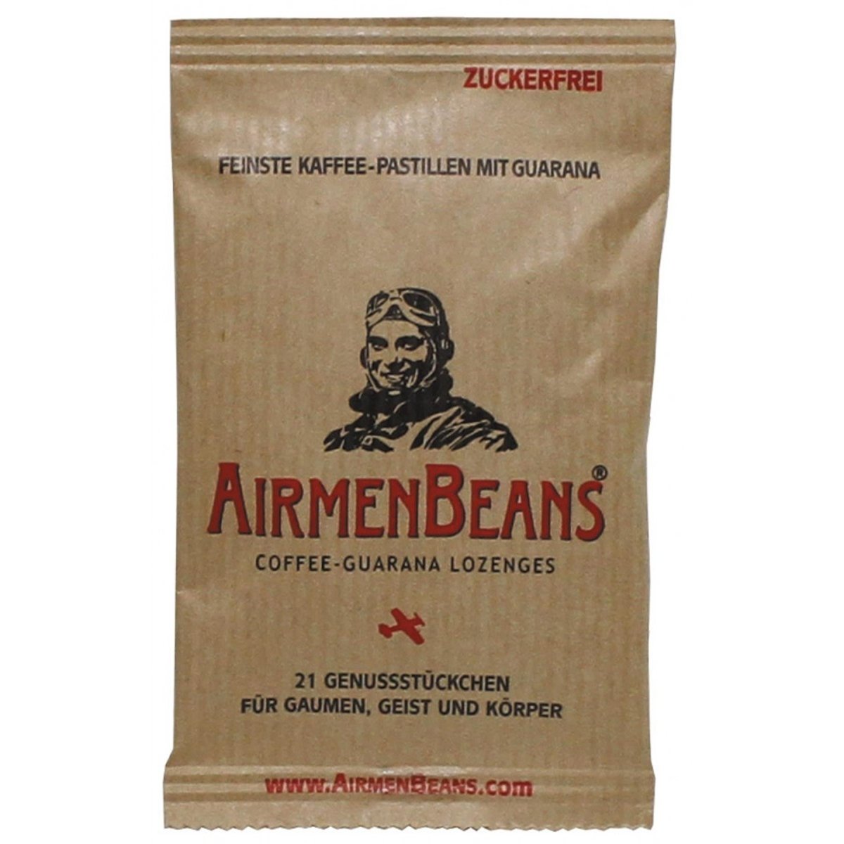 AirmenBeans 21 Pastilles Coffe Guarana Flavor Sugar Free Gluten Free Vegan