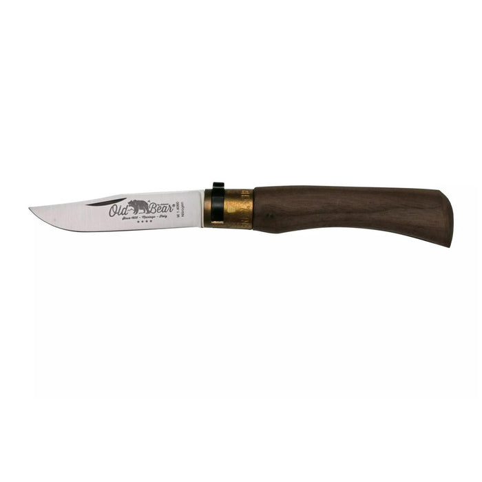 Antonini Old Bear Pocket Knife 7cm Stainless Steel Blade Walnut Wood Handle - GoMilitar