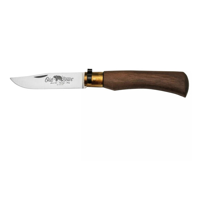 Antonini Old Bear Pocket Knife 8cm Stainless Steel Blade Walnut Wood Handle - GoMilitar