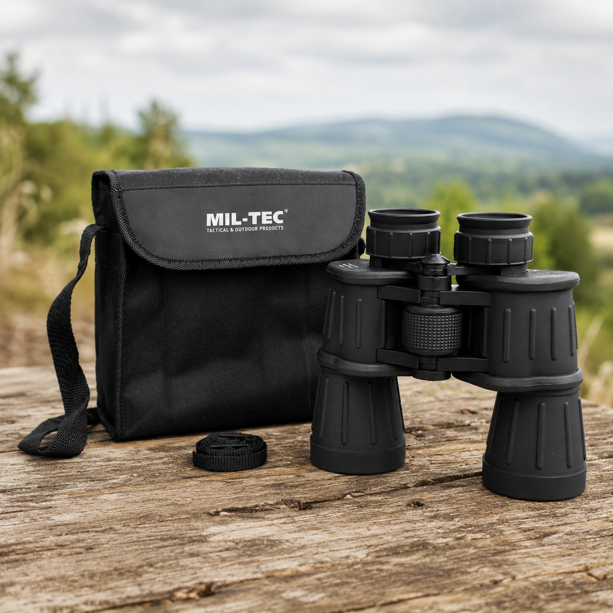 Mil-Tec Rubber Coated Binoculars 7x50 Outdoor Hiking Hunting Optics Black