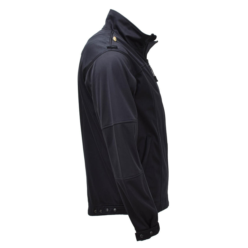 Original German army marine zipped jacket black softshell high collar combat NEW