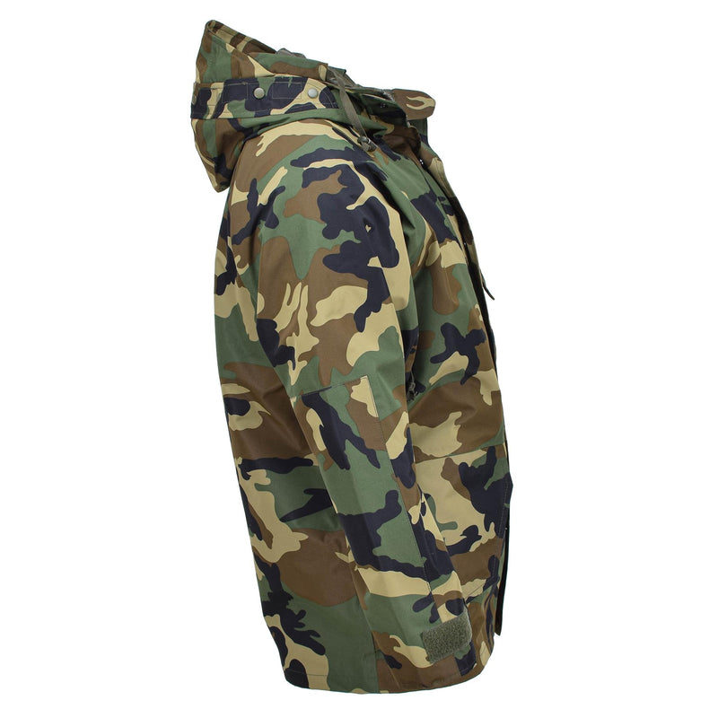 MIL-TEC Military style jacket wet weather woodland 3 Layer windproof goretex NEW