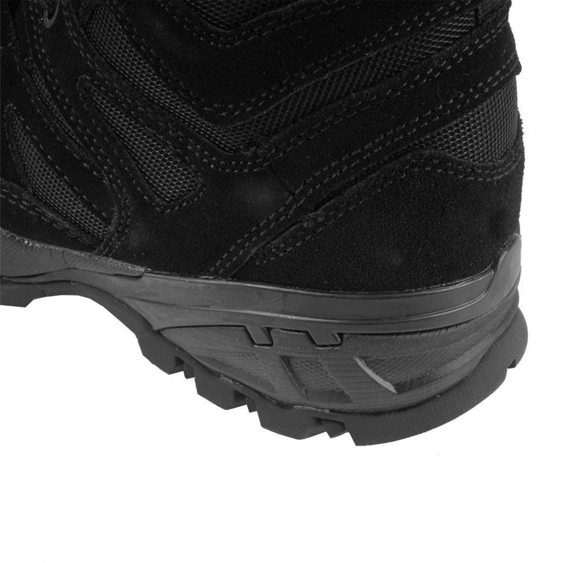 MIL-TEC SQUAD boots mid calf round sole camping outdoor black suede footwear